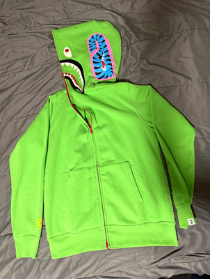 A Bathing Ape BAPE Green Shark Full Zip Jacket Nigo s Favorite Shop exclusive