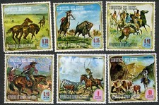 Equatorial Guinea 1974 Man & Horses Opening of American West MNH