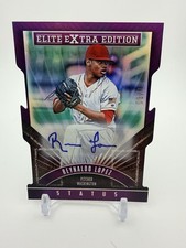 2015 Panini Elite Extra Edition - Reynaldo Lopez #156 Status Purple Die-Cut  /75