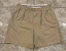 VTG 90s Y2K Polo Golf Ralph Lauren Shorts Mens 34 Khaki 8" Pleated Chino Classic