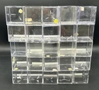 LOT (25) EMPTY USED ACRYLIC BASEBALL CUBE DISPLAY CASE