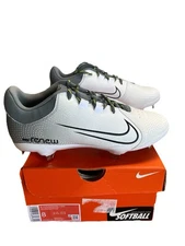 Nike Hyperdiamond 4 Pro Womens Softball Metal Cleats White Gray Sz 8 CZ5920 002