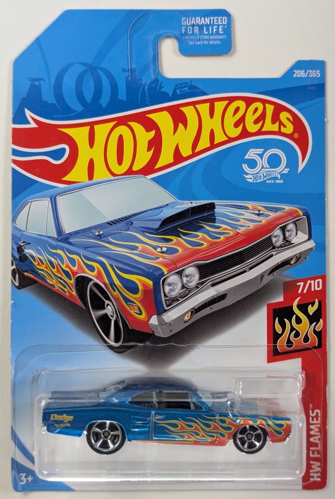 69 Dodge Coronet Superbee 2018 Hot Wheels Factory Sealed 206/365 Blue HW Flames