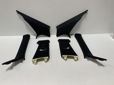 16-18 BMW 340i F30 A B C PILLAR INTERIOR TRIM SET BLACK OEM #A0.13