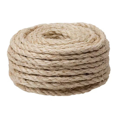 3/8 in. x 50 ft. Natural Twisted Sisal Rope for Crafts, Cats & Gardening NEW