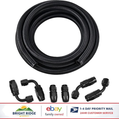 #ad #ad High Pressure 6AN Fuel Hose 10FT Nylon and Stainless Steel Construction $75.91