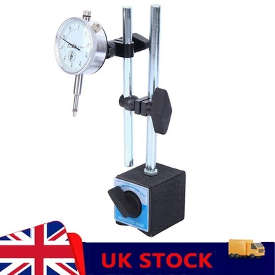 QNGENET Dial Test Indicator DTI Gauge + Magnetic Base Stand Metric Clock Gauge
