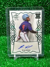 2021 Leaf Trinity Base Auto Green 3/75 Ryan Spikes #BA-RS3 Auto