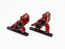 Anodized Red Juin Tech ETF 4-Piston Flat Mount Hydraulic Disc Brakes 160mm Road