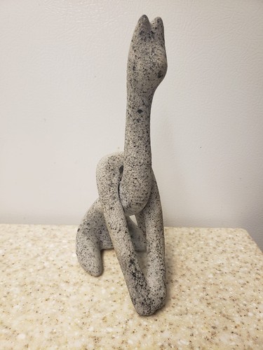 1980s Cat Sculpture Figurine Ralph Marine SA Ceramic Artist Pottery California - Picture 2 of 8