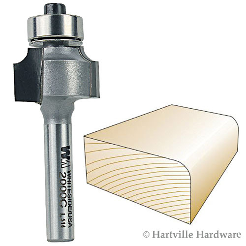 Whiteside #2000C Roundover Bit - 1/4" SH X 1/8" R