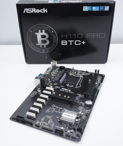 ASRock H110 Pro BTC+ 13GPU Mining Motherboard CryptoCurrency, Intel LGA1151