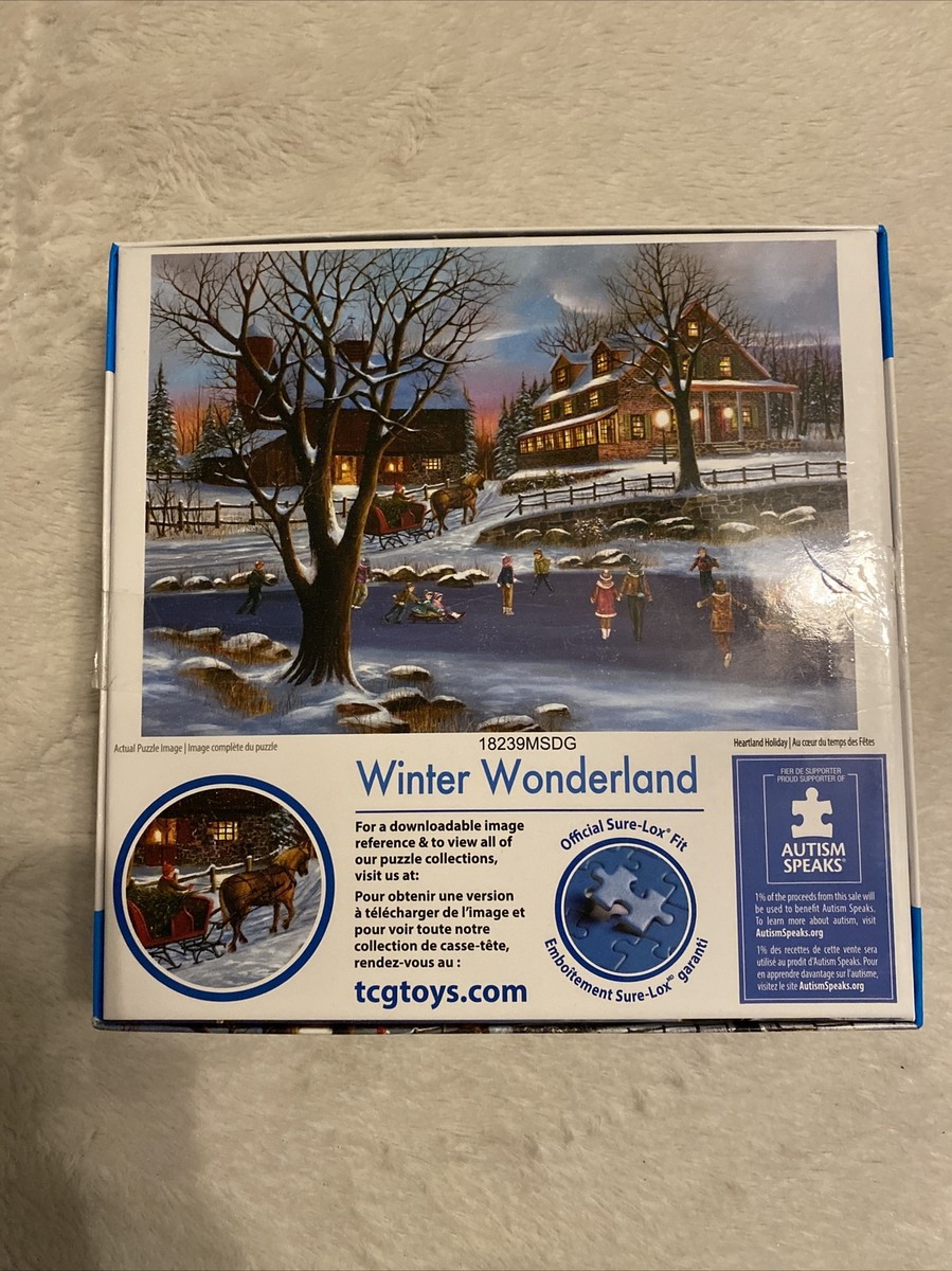 SURE LOX 1000 Piece Puzzle WINTER WONDERLAND Dimensions 19