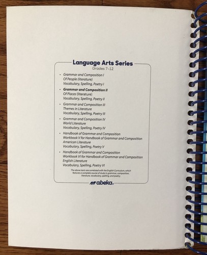 Abeka Grammar and Composition II Sixth Edition Teacher Key - Picture 8 of 18