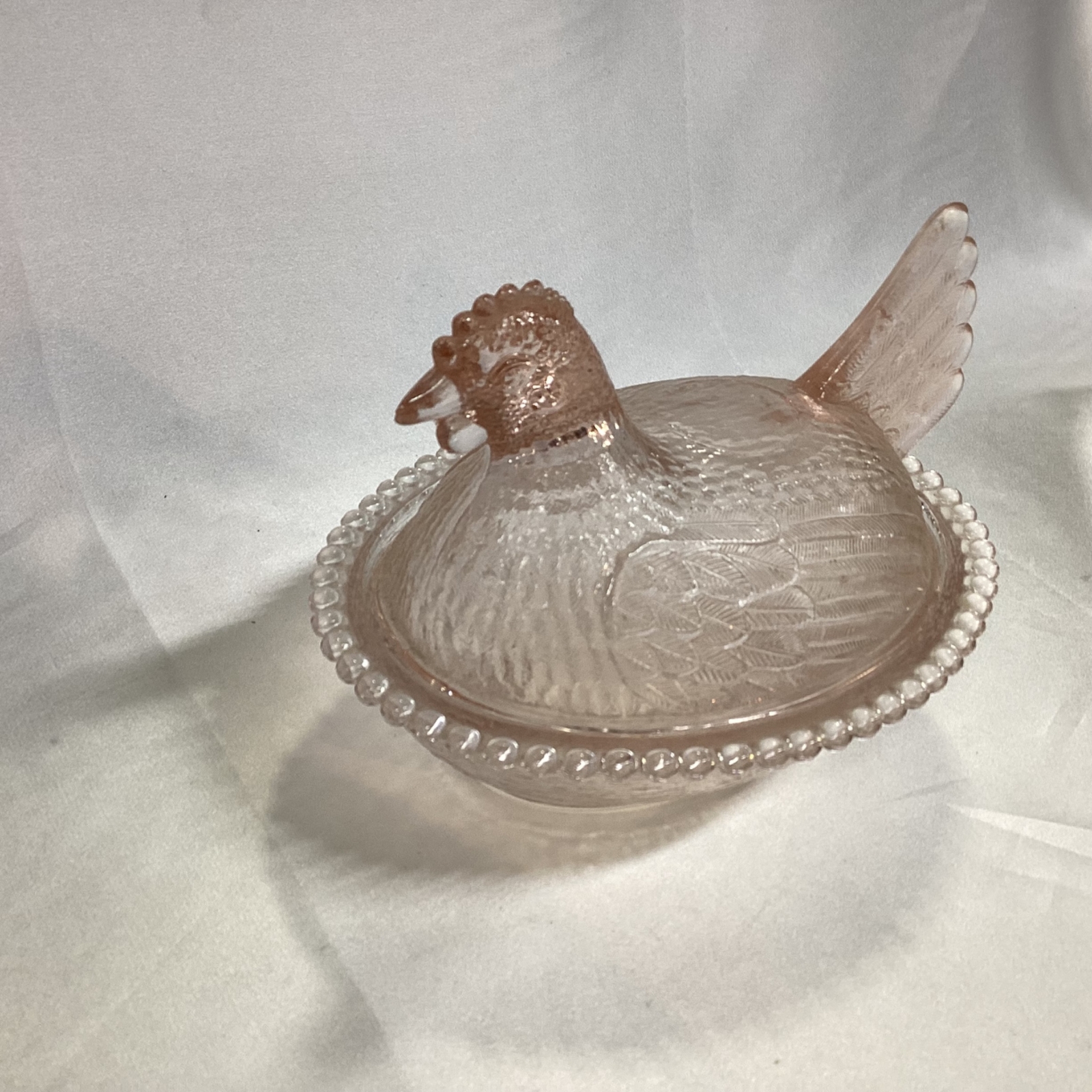 Vintage Pink Clear Glass Rooster Shaped Candy Dish (131) 319 eBay