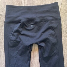 Lululemon Size 4 Black Diamond Textured Leggings Yoga