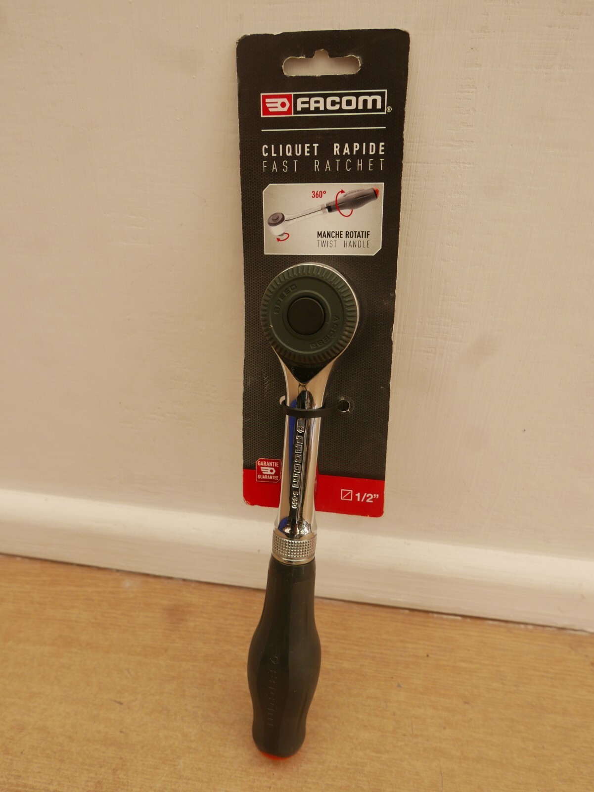 FACOM S.360PB 1/2"" drive fast socket ratchet with twist handle