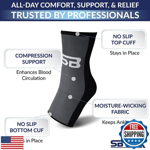 Tobillera de compresión SB SOX (1 par) - Manga de soporte de tobillo para hombre y mujer - Imagen 5 de 5