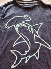 Old Navy Blue Shark T-shirt Youth Size XL