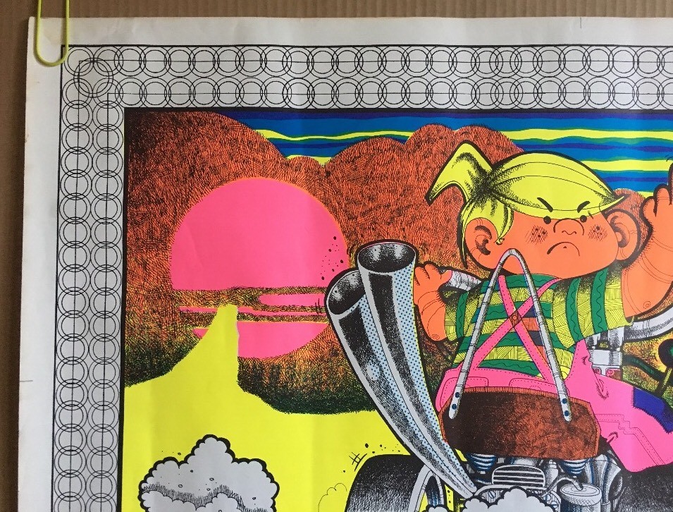 Highway Child Dennis The Menace Vintage Blacklight Poster Pin-up