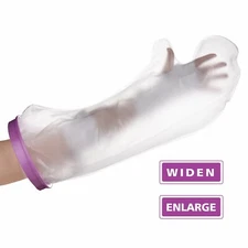 Adult Wide Half Arm Cover Protector for Shower-Reusable, Waterproof Cast Cover