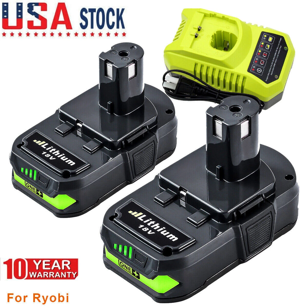 Ryobi One+ BPL1815 Battery Replacement - 18V Lithium Ion