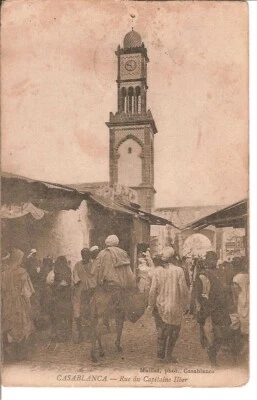 MAROC - 1916 - VILLE DE CASABLANCA - RUE DU CAPITAINE ILBER - Photo 1/2