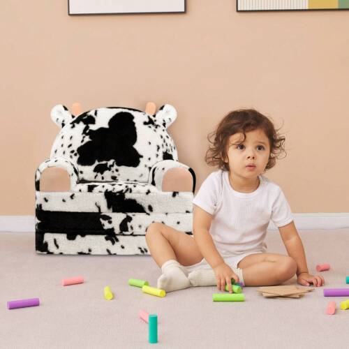 JOYIN-Toddler Chair Plush With Removable Cover, Kids Sofa Bed To Lounger, Comfy