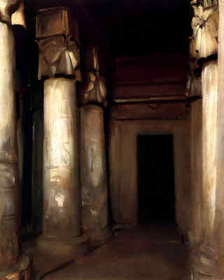 Temple of Denderah 1891 Painting by John Singer Sargent 8x10'' Art Print