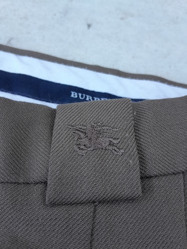 Burberry London Pants Mens 36in Beige Pleated Made in Spain EU 46 Lightly use - Picture 5 of 14