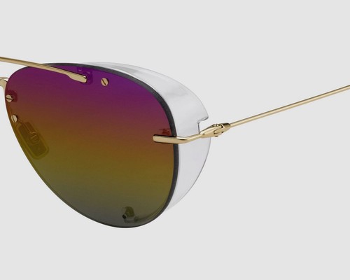 $555 Authentic Dior Chroma1 J5GR3 Men Gold Aviator Mirrored Sunglasses 59-15-150 - Picture 5 of 7
