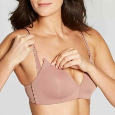 AUDEN Nursing Bra Lightly Lined Wirefree Wireless Maternity - Mauve Pink 38B