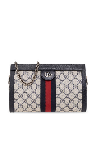 GUCCI Ophidia Small $2050 Beige And Blue GG Canvas Shoulder Bag New/Authentic