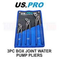 US PRO Tools 3pc Water Pump Pliers Set Box Joint Swan Neck Waterpump Pliers 2267