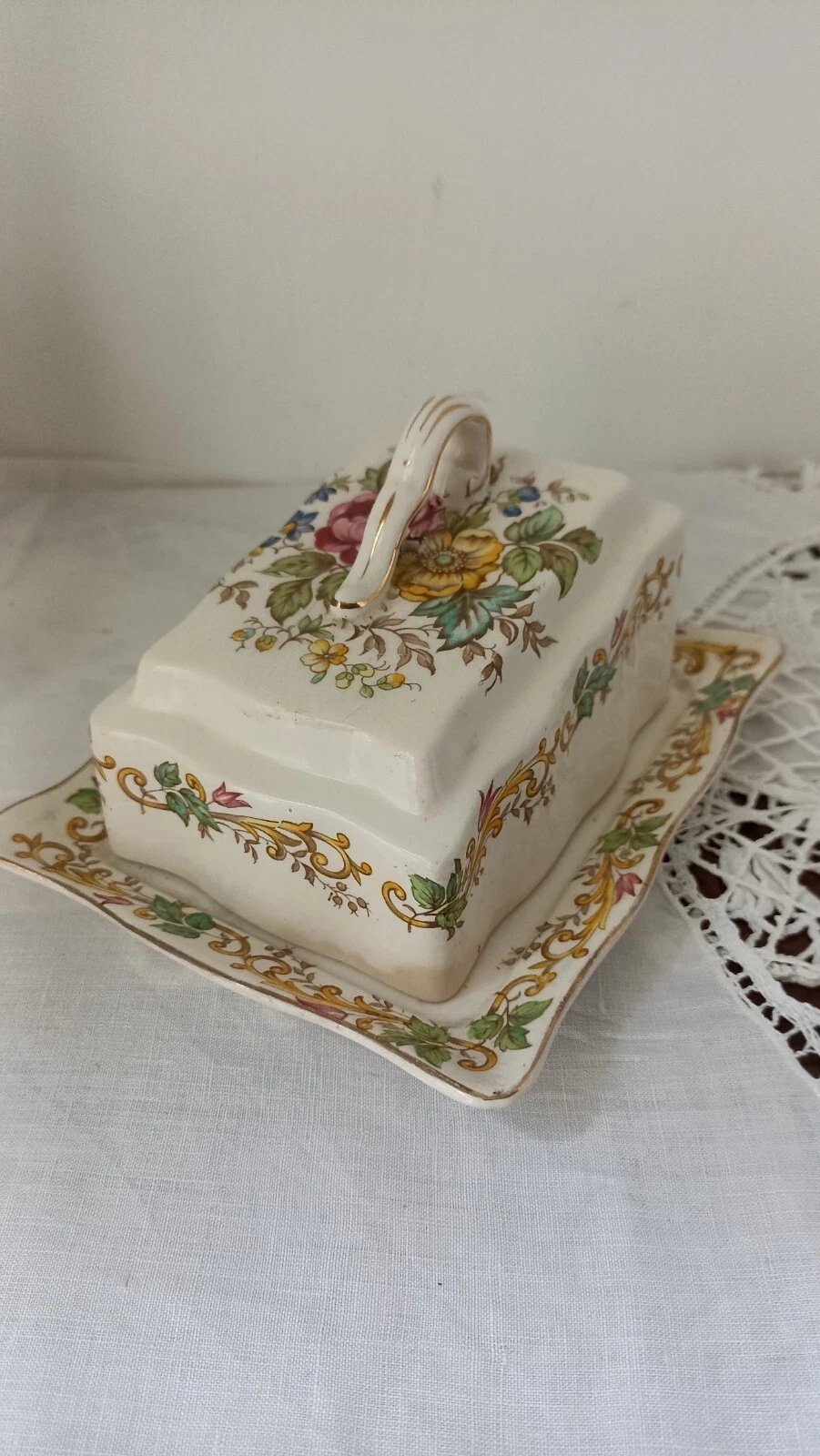 vintage JAMES KENT “Old Foley” Regency Cheese/Butter Dish