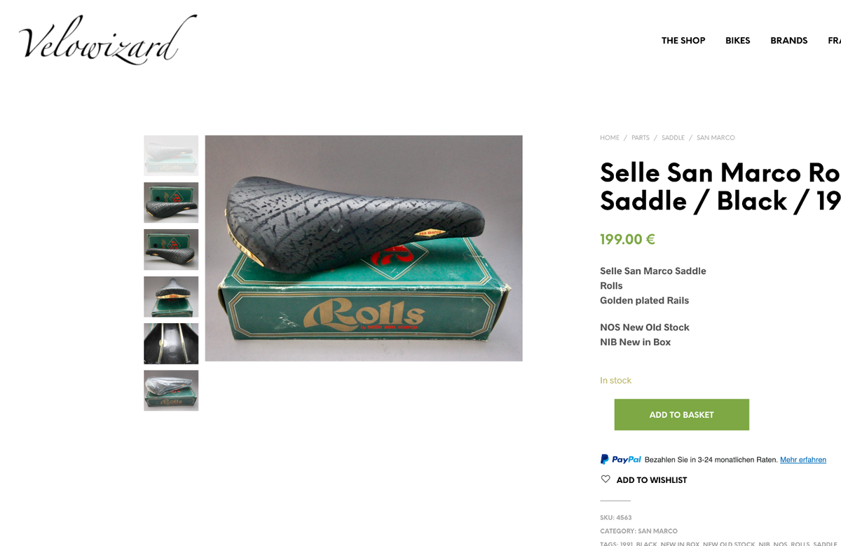 Selle SAN MARCO Rolls Noir Clair Tigré -622 - Équipements vélos