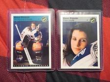 1993 Classic Manon Rheaume #1 & #100  POPULAR CARDS   GREAT SHAPE
