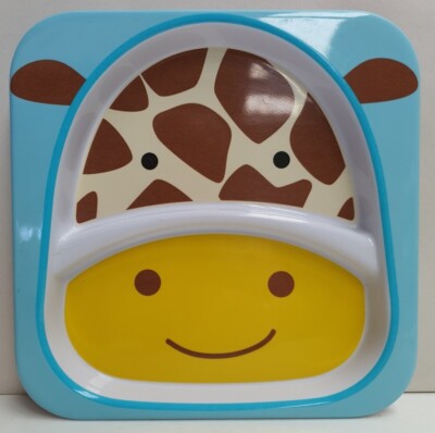 Skip Hop Zoo Friends Jules Giraffe Divided Melamine Plate BPA Free PVC Free