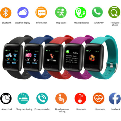 116 Plus Sports Smart Watch Bracelet Heart Rate Blood Pressure