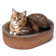 Cat Scratcher Bed Corrugated Cardboard Cat Scratch Bed Lounge Durable Long La...