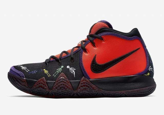 Nike Kyrie 4 DOTD size 12.5 Day of the Dead. Black Purple Nike Kyrie 4 DOTD size 12.5 Day of the Dead. Black Purple