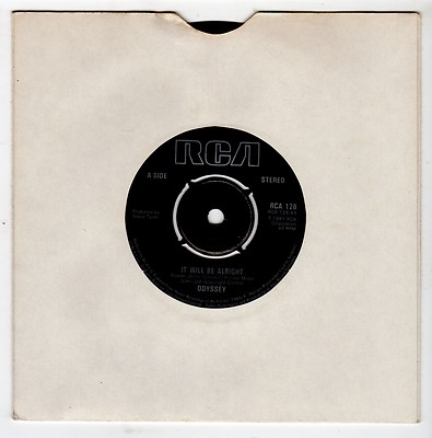 (HG217) Odyssey, It Will Be Alright - 1981 - 7 inch vinyl