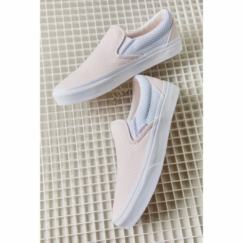pastel checkerboard vans