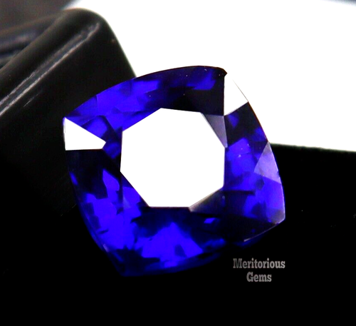 Zaffiro di Ceylon Naturale Impeccabile Taglio Cuscino Pietra Preziosa Blu CERTIFICATO 8-10 CT - Foto 2 di 5