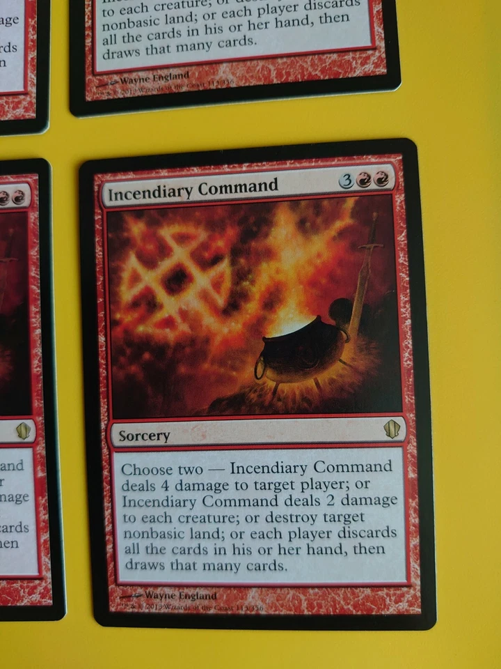 MTG Card. Incendiary Command playset. Commander 2013 4 cards Sorcery - Image 2 of 4