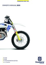 Husqvarna Owners Manual Book Guide 2020 FC 450, FX 450, FC 450 ROCKSTAR EDITION 