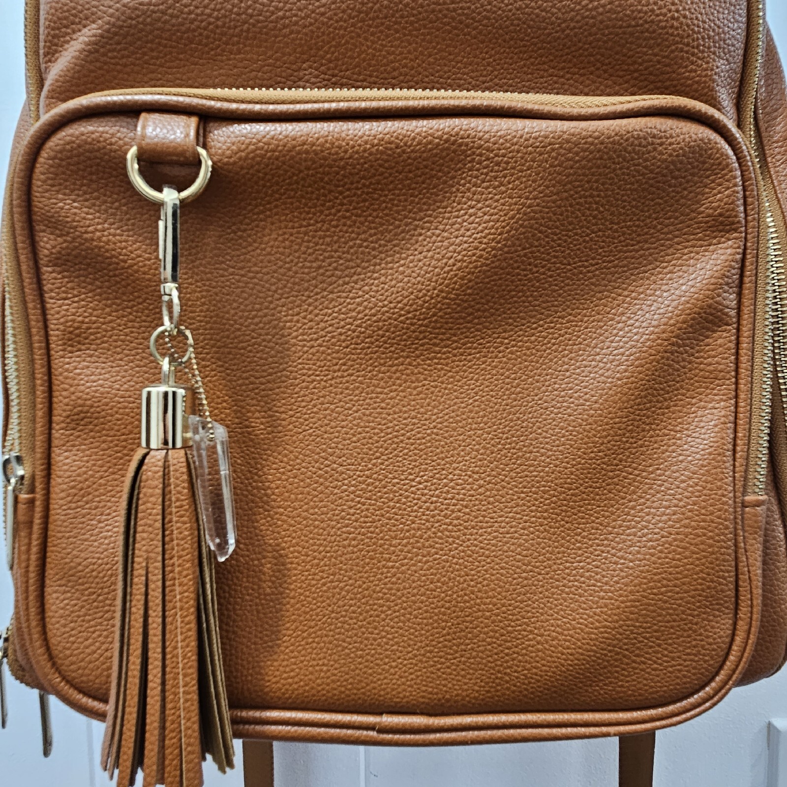 Young Living Vegan Leather Backpack Brownholds appro… Gem