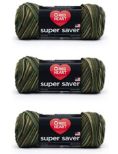 Red Heart Super Saver Yarn, 3 Pack, Camouflage 3 Count