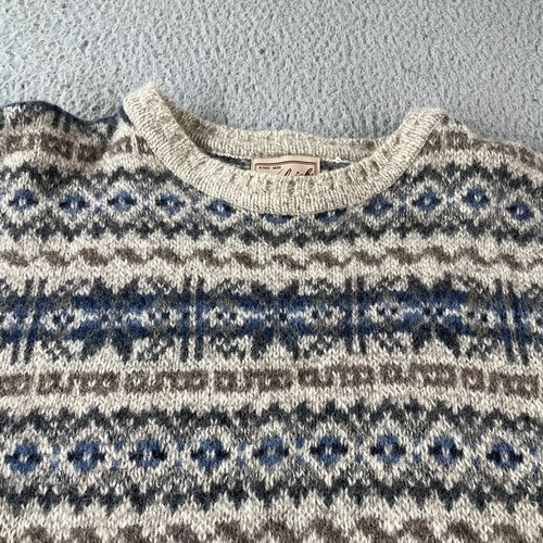 Woolrich Men’s Wool Blend Crewneck Knit Pullover Sweater Multicolor XL Snowflake - Picture 2 of 9