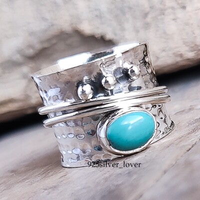 Sleeping Beauty Turquoise Gemstone 925 Sterling Silver Ring Gifts Jewelry  LP-383 - Main Image